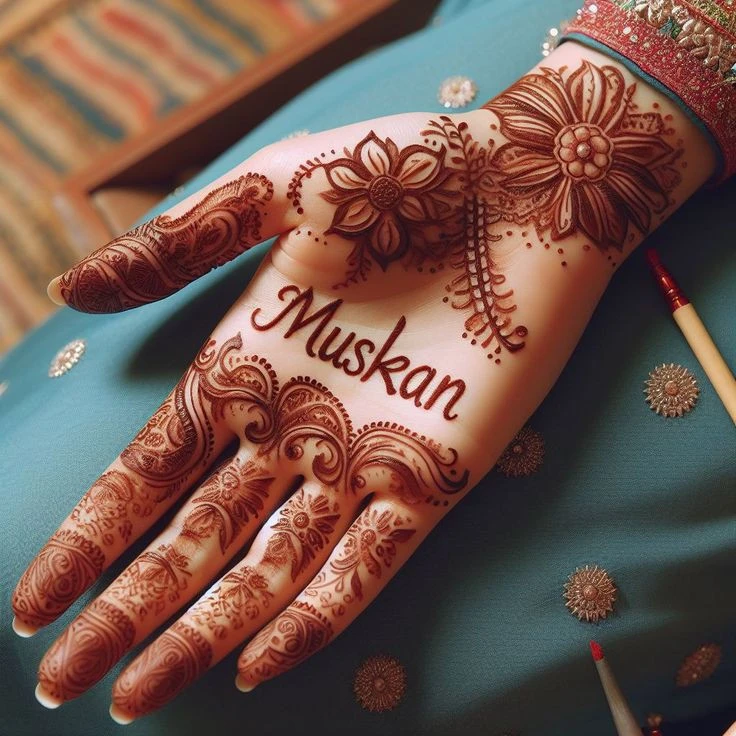 front hand mehndi